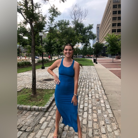 Blue maxi cutout dress - Picture 2 of 3